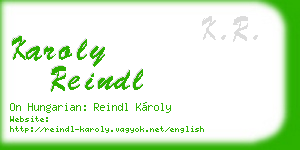 karoly reindl business card