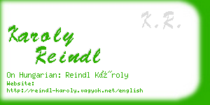 karoly reindl business card
